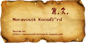 Moravcsik Kocsárd névjegykártya